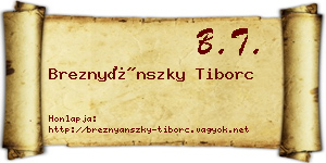 Breznyánszky Tiborc névjegykártya